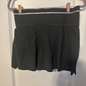 Athleta Black Athletic Skort with Silver Waistband Detail